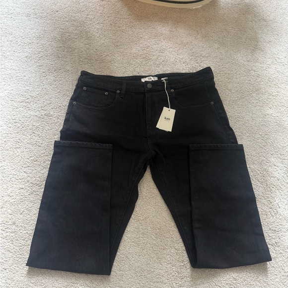 Kith Men's Deep Black Relaxed Jeans